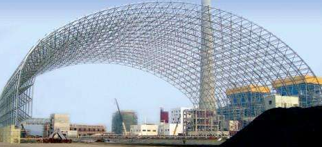 煤棚网架上弦组装！